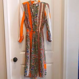 Tory Burch Printed Voile Dress 00 Something Wild